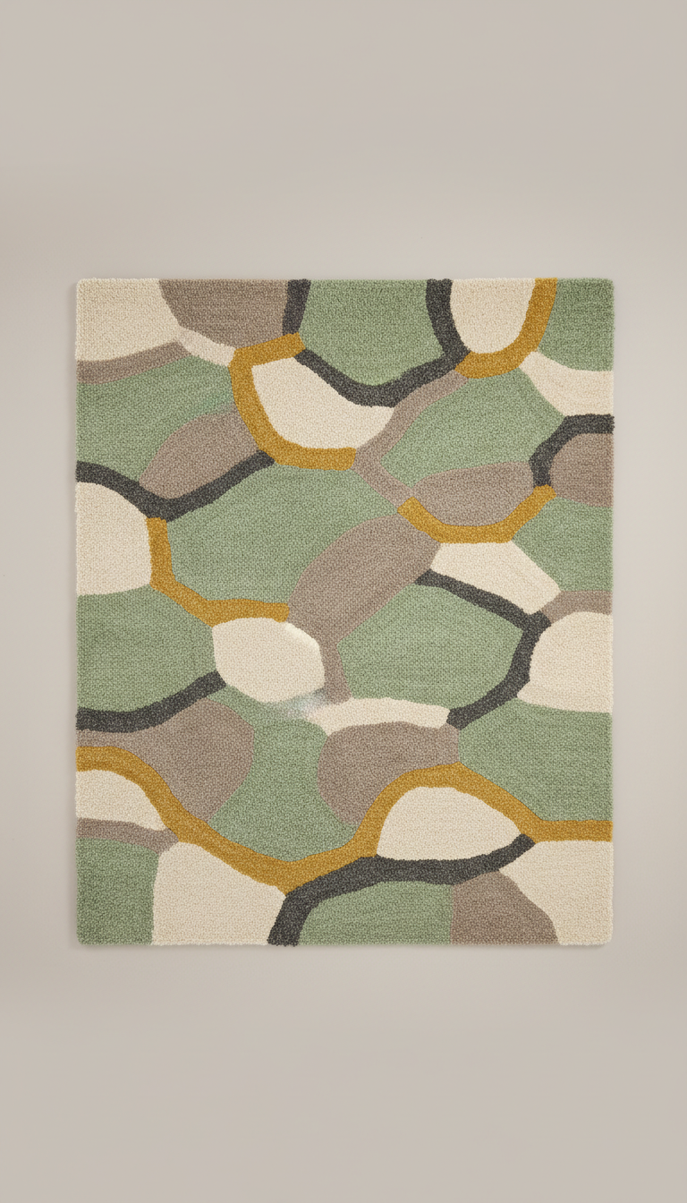 Hand-tufted sage area rug