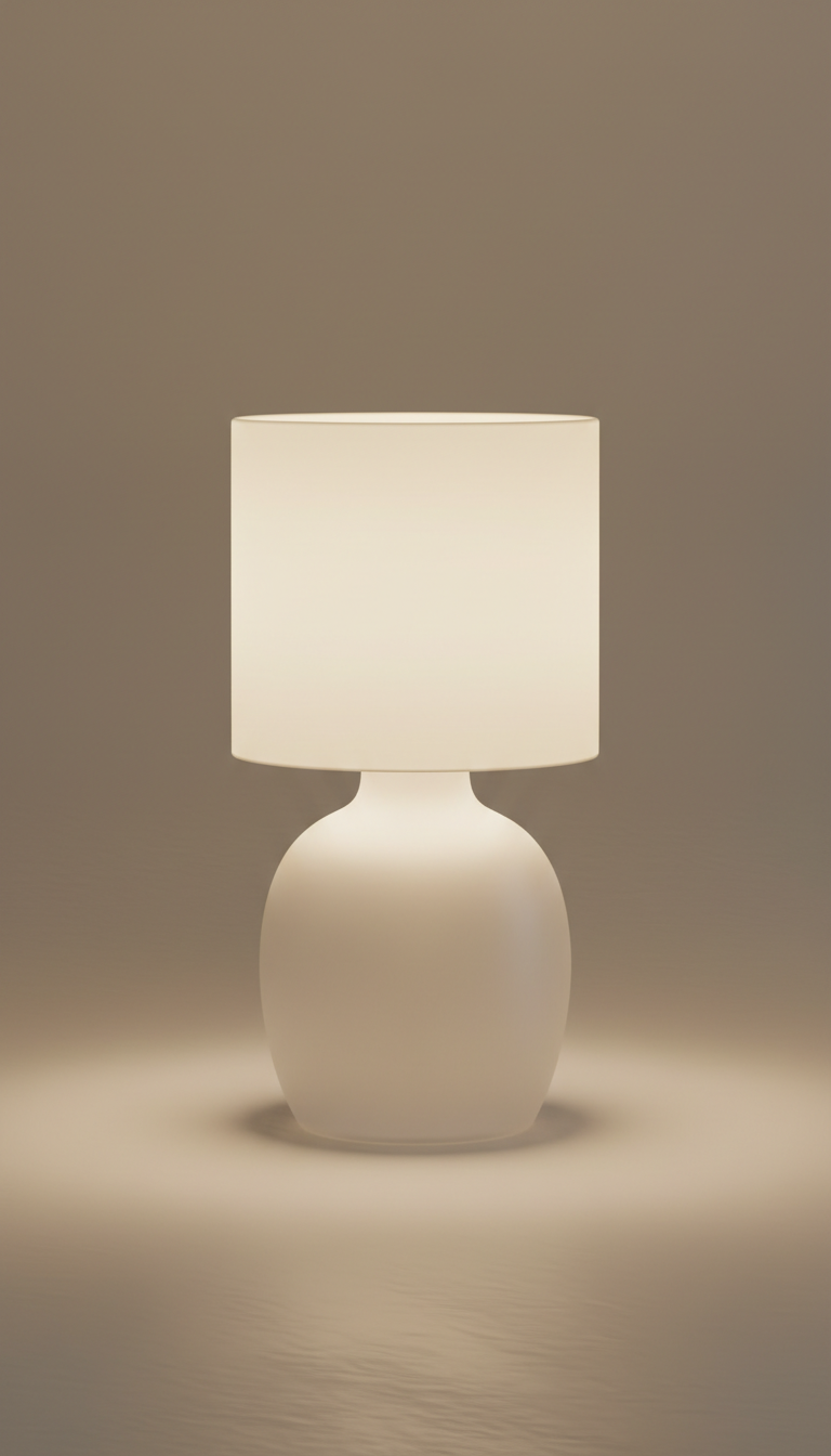 Frosted glass table lamp